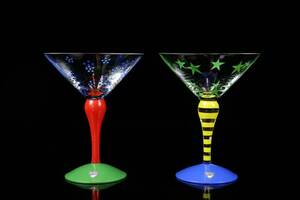 ANNE NILSSON, cocktailglas, 2 st, Clown, Orrefors