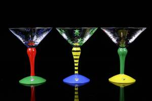 ANNE NILSSON, cocktailglas, 3 st, Clown, Orrefors