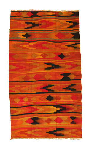 Handknuten persisk matta, Harsin-Kelim 246 x 136 cm