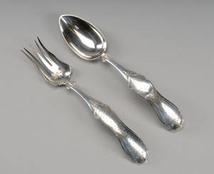 Et hollandsk salatsæt af sølv, 1870