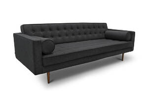 Nordikon seed 3-pers. sofa. Betrukket med antracit italiensk uldstof.