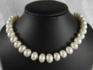 Süßwasserzuchtperl Collier, ca. 11,4 - 12,9 mm