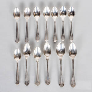 KAFFESKEDAR, 13 st, silver, tot vikt ca 200 g