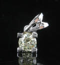 Pendant in 18 set with brilliant cut diamond 0.30 ct 