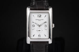 Frederique Constant Classique Rectangulaire herrearmbåndsur af stål ref. FC235XC256