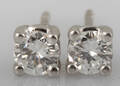 Earrings in 14k with brilliant cut diamonds 0.45 ct