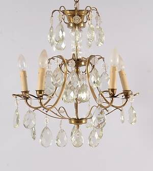 TAKKRONA, med prismor, 1900-tal.