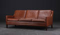 Dansk møbelproducent. 3-personers sofa, læder