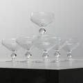DESSERTSKÅLAR, 6 st, glas, 1900-talets mitt
