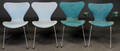 Arne Jacobsen. Fire stole model 3107 samt 3207 4 Denne vare er sat til omsalg under nyt varenummer 4526542