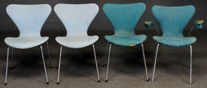 Arne Jacobsen. Fire stole model 3107 samt 3207 4 Denne vare er sat til omsalg under nyt varenummer 4526542