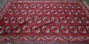 Handknuten matta, Turkmen, Semi-antik