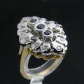 Ring mit Brillanten und Saphiren