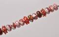 18 Charlotte Borgen beads i røde nuancer 18
