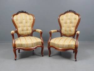 Karmstolar, nyrokoko, ett par 2