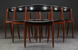 Kai Kristiansen. Sæt på seks stole af teaktræ 6