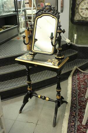 Rakspegel bord, Svart guld
