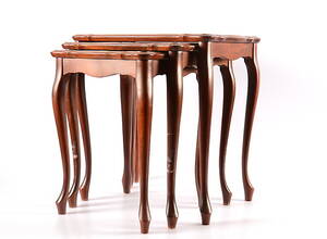 SATSBORD, 3 delar, mahogny, 1900-tal.