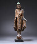 Buddha af bemalet træ, 1900-tallet Denne vare er sat til omsalg under nyt varenummer 4127175