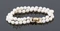 14Kt Diamond and Akoya pearl Bracelet. approx.0.05 ct.