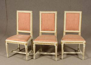 Stolar, 3 st, gustavianska, ca 1800