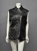 Vest af quiltet skind str. 40