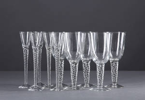 Holmegaard glasbesætning. Amagerglasmodel Twist 10