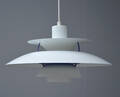 Poul Henningsen. PH5 pendel af hvidlakeret metal - Classic White 