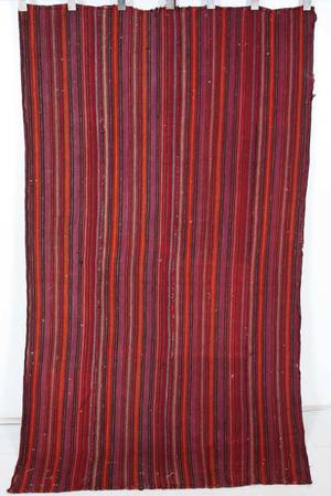 Uzbekisk handvävd kelim, mått 215x122 cm.