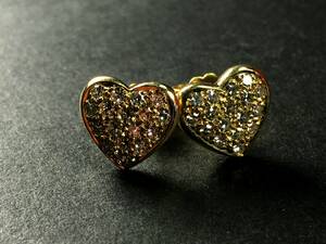 Herzohrstecker besetzt mit Diamanten 2  