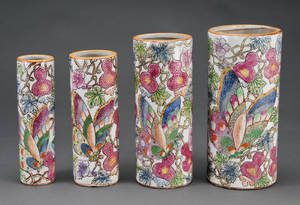 Sæt på fire kinesiske vaser