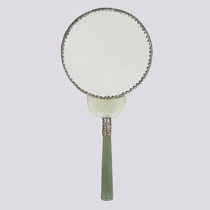 HANDSPEGEL, keramik, metall, sten, 1900-tal.