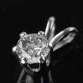 Solitaire Vedhæng af 14 kt. Rhodineret guld med brillant 0.58 ct. 