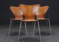 Arne Jacobsen 1902 - 1971. Sæt på 3 stole i teak, model 3107 3