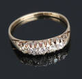 Vintage diamantring af 18 kt. guld, i alt ca. 0.36 ct