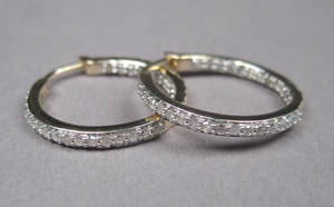 Par brillant creoler ca. 0.56 ct 2