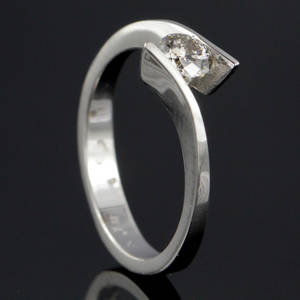 Solitaire ring ca. 0.36 ct.