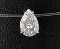 18Kt Gold pendant with Pear cut diamond 0.60 ct