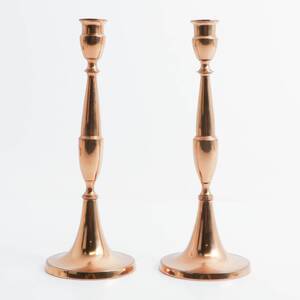 LJUSSTAKAR, ett par, mässing