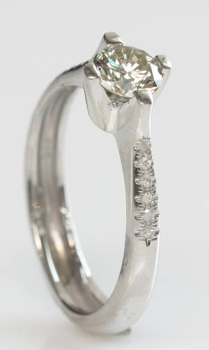 Brillantring, ca. 0.74 ct.