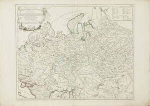 Karta över Ryssland och delar av Asien