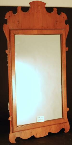 SPEGEL IDEGRAN STÄMPELMÄRKT MADE IN ENGLAND, HÖ 70,5 BR 40 CM