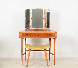 TOALETTBORD samt PALL, Mahogny, 1900-tal.
