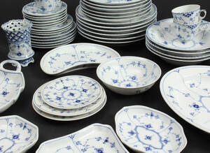 Royal Copenhagen, musselmalet porcelæn 