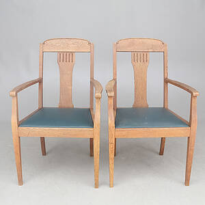 KARMSTOLAR, 1 par, tidigt 1900-tal.