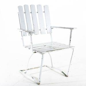 TRÄDGÅRDSSTOL, vitlackerad, 1900-tal 