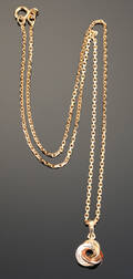 Kæde og vedhæng af guld 14 kt.