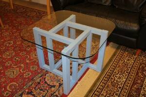 SOFFBORD TRÄGLAS H 50, SKIVAN 70 X 70 CM