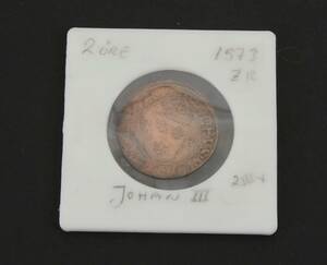 Mynt, 2 Öre, Johan III, 1573