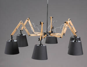 Teo Chandelier 6-armet loftslampe